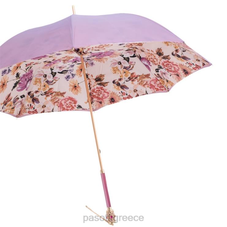 ομπρέλα | PASOTTI 189 9a436-9 f30pf - ομπρέλα με ανοιχτό μωβ λουλούδια 2N6B8335 γυναίκες